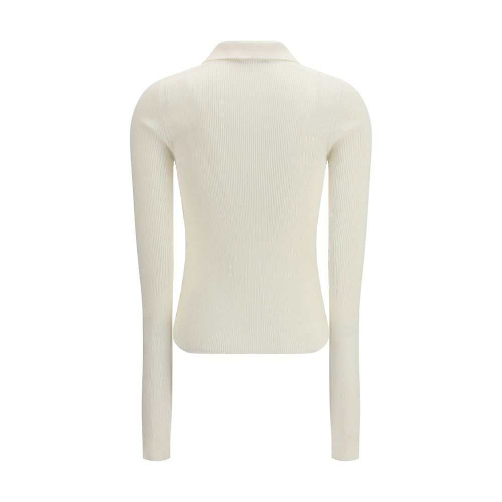RIER White Silk Polo Women's Shirt