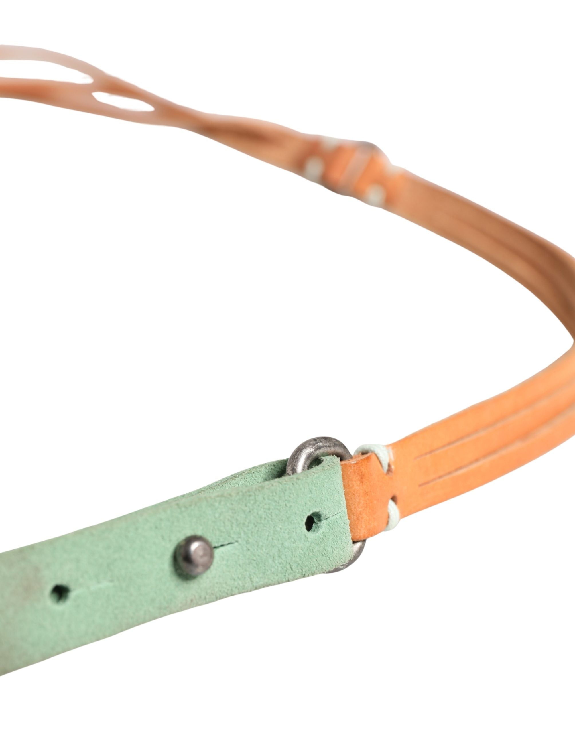 Scervino Street Brown Leather Silver Tone Buckle Waist Women's Belt