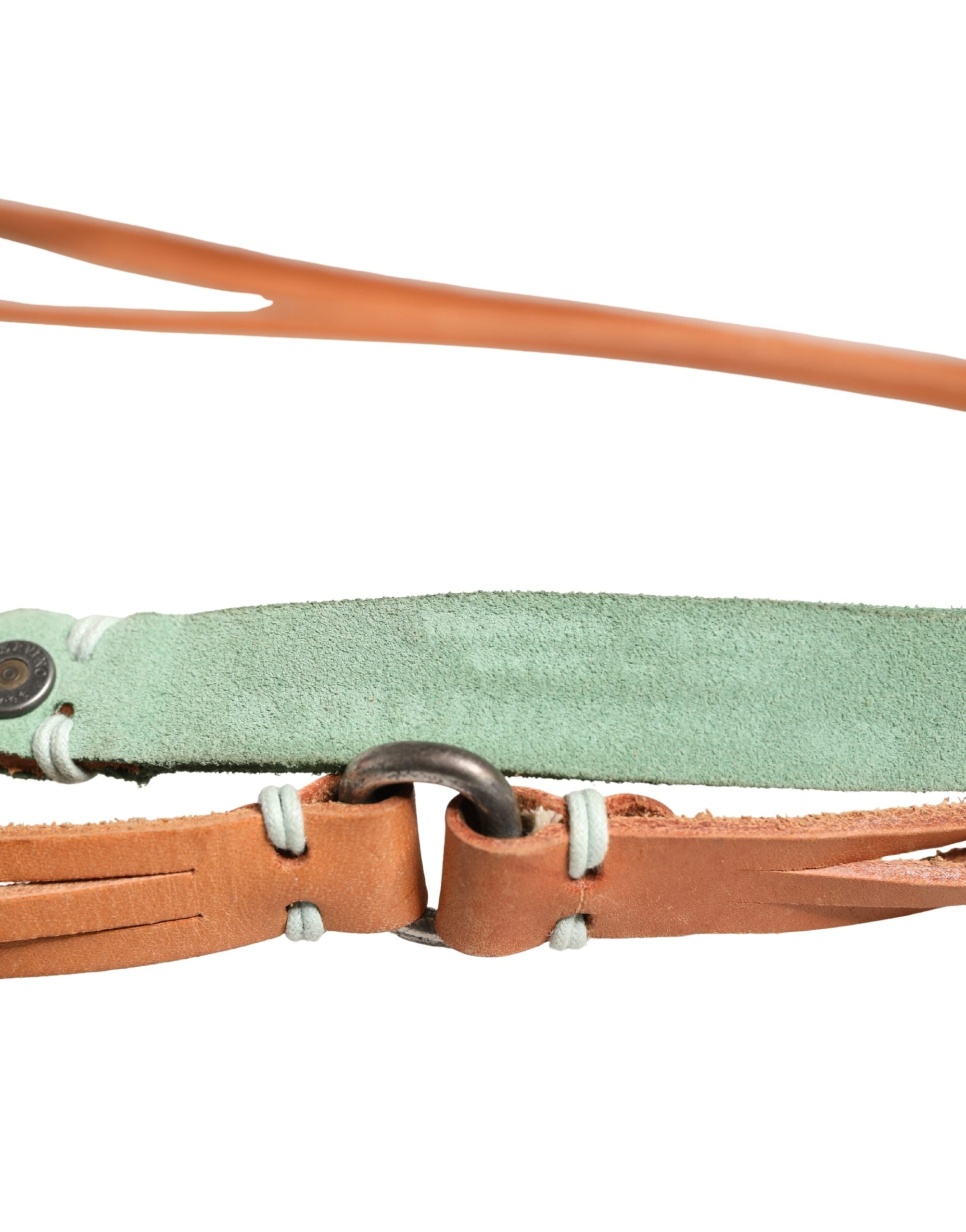 Scervino Street Brown Leather Silver Tone Buckle Waist Women's Belt