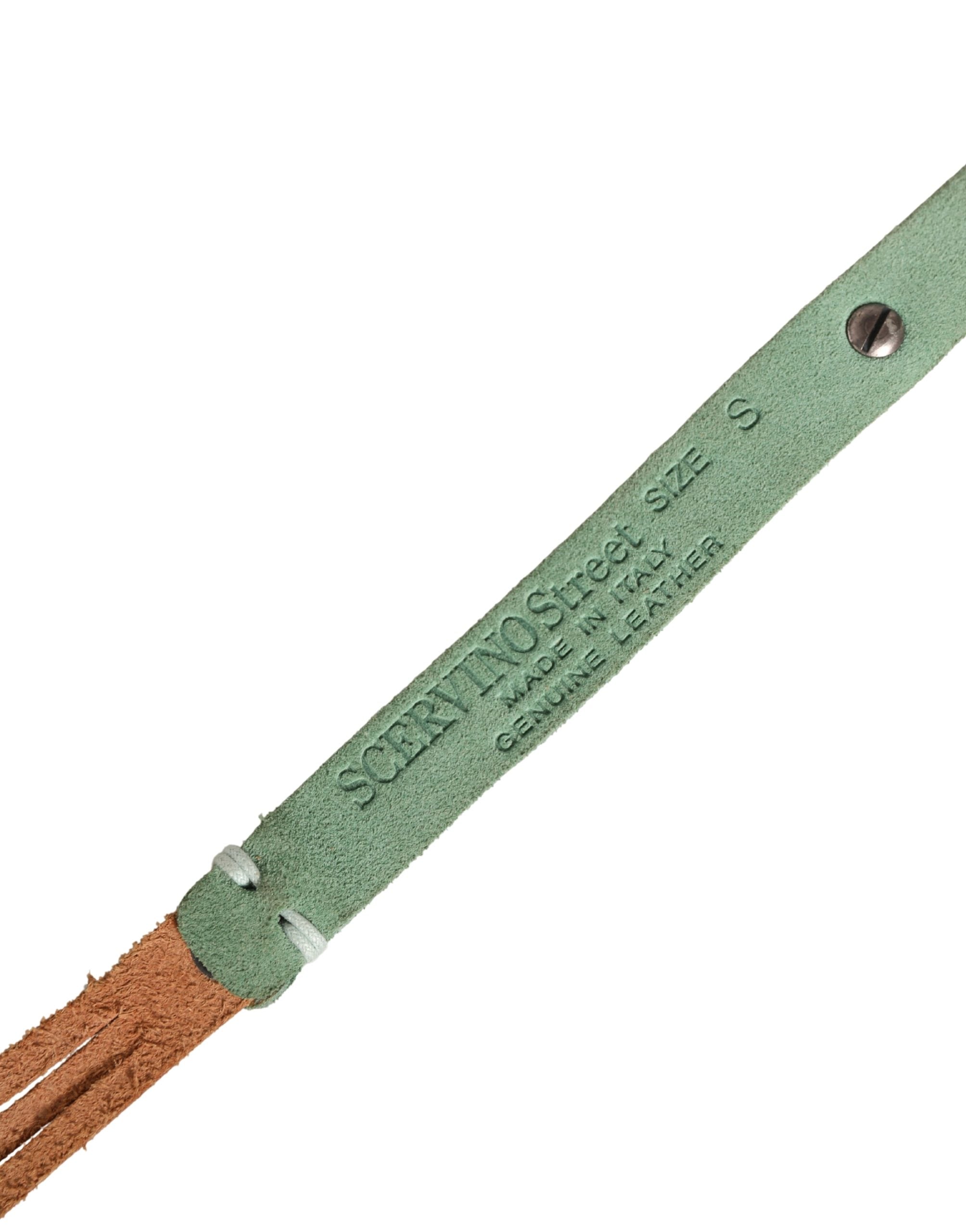 Scervino Street Brown Leather Silver Tone Buckle Waist Women's Belt