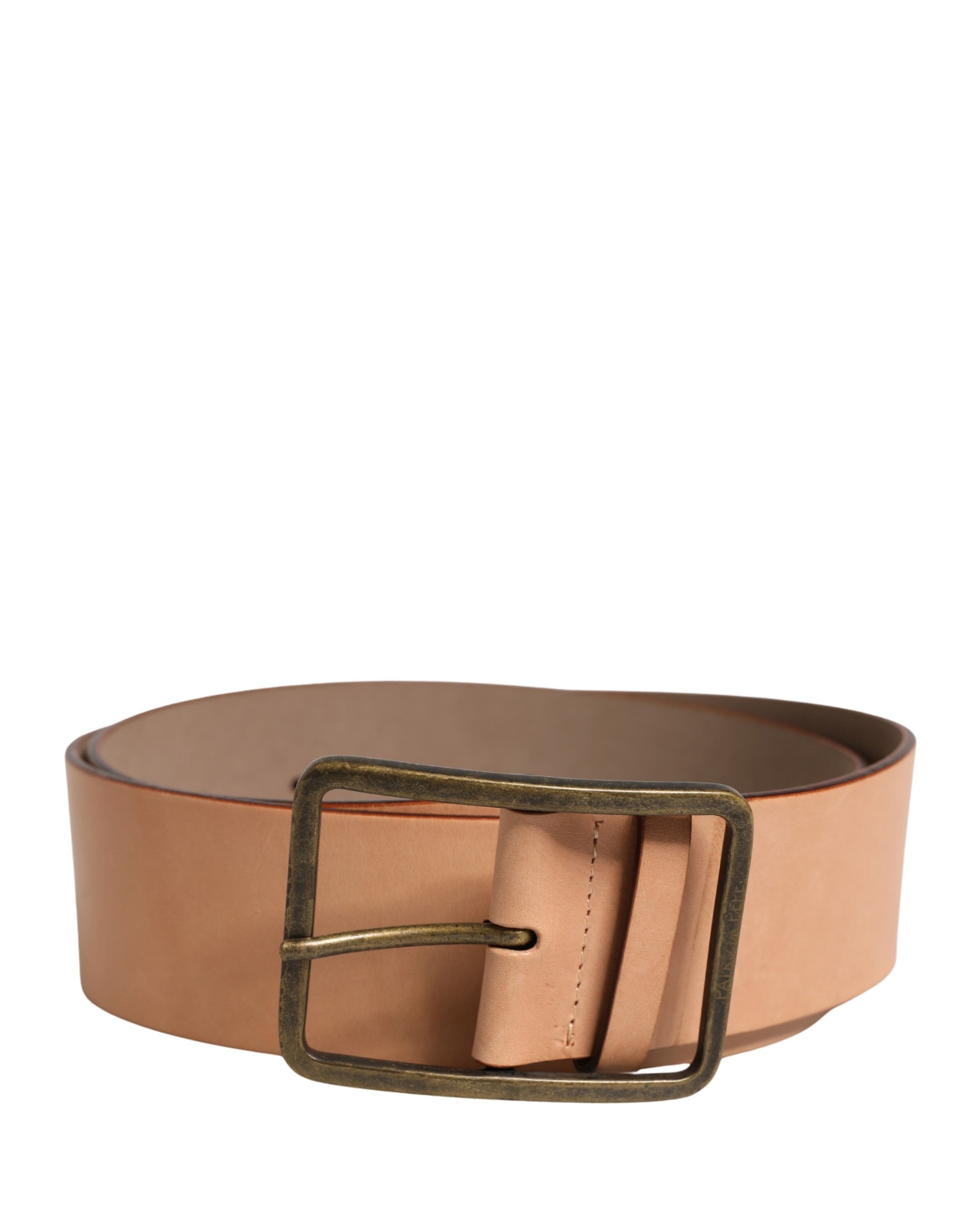 Patrizia Pepe Beige Genuine Leather Wide Waist Metal Buckle Women's Belt (Pre-Owned)