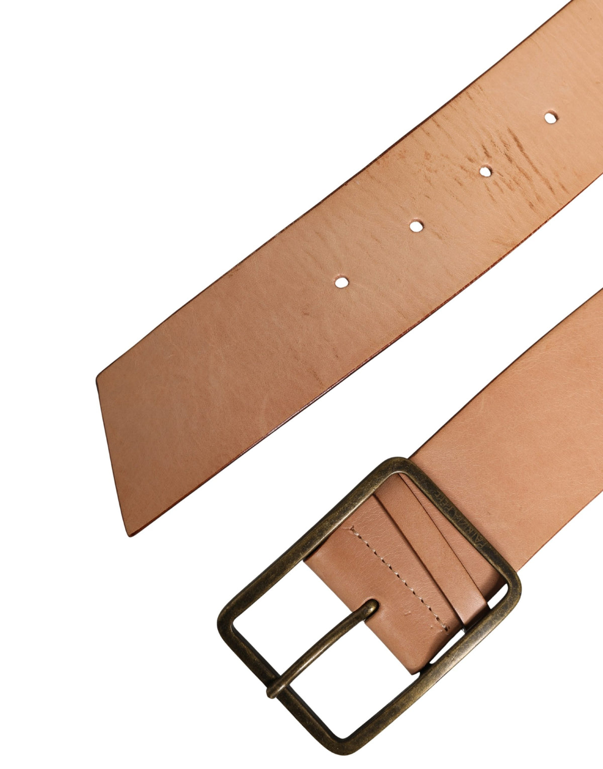 Patrizia Pepe Beige Genuine Leather Wide Waist Metal Buckle Women's Belt (Pre-Owned)