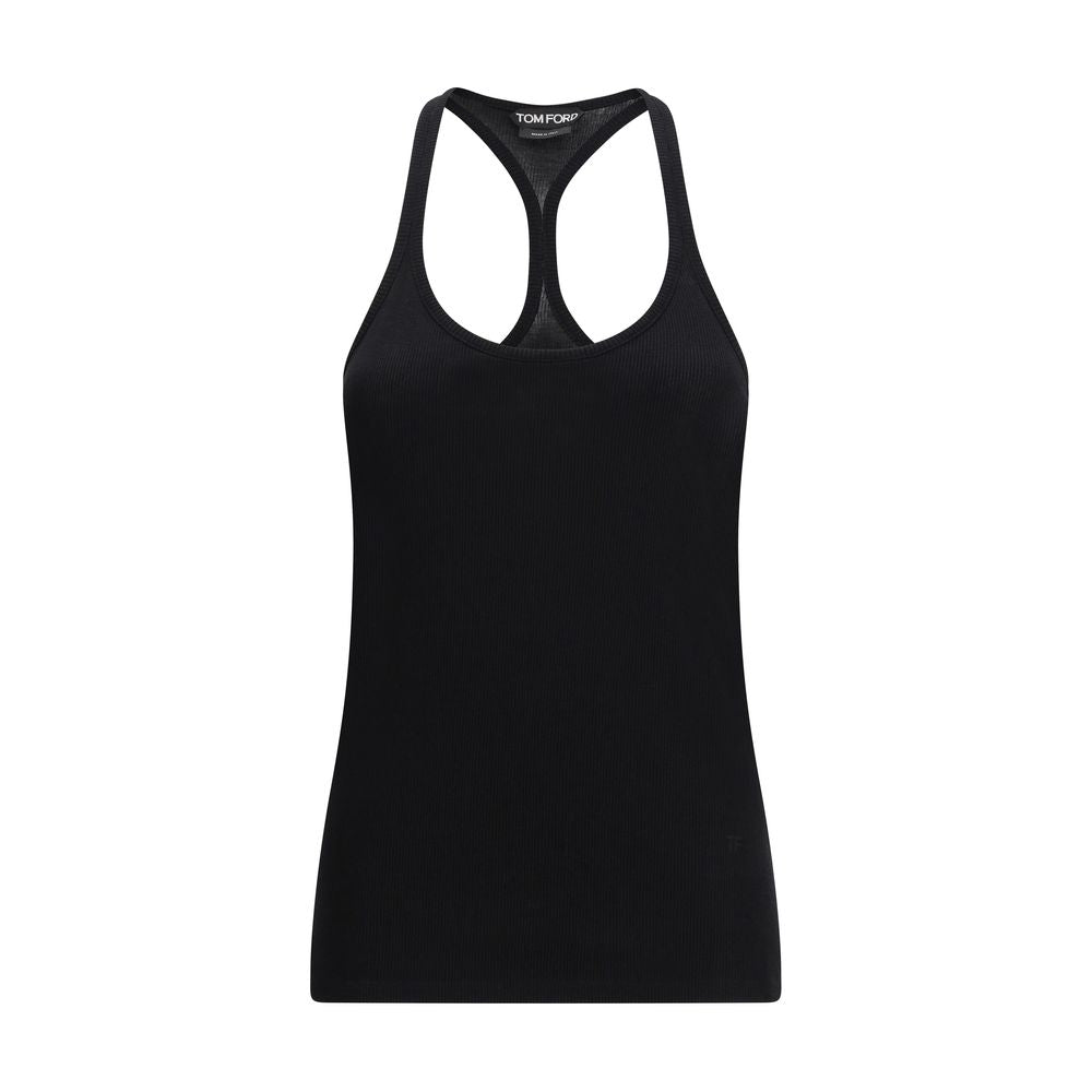 Tom Ford Black Silk Tank Women's Tops