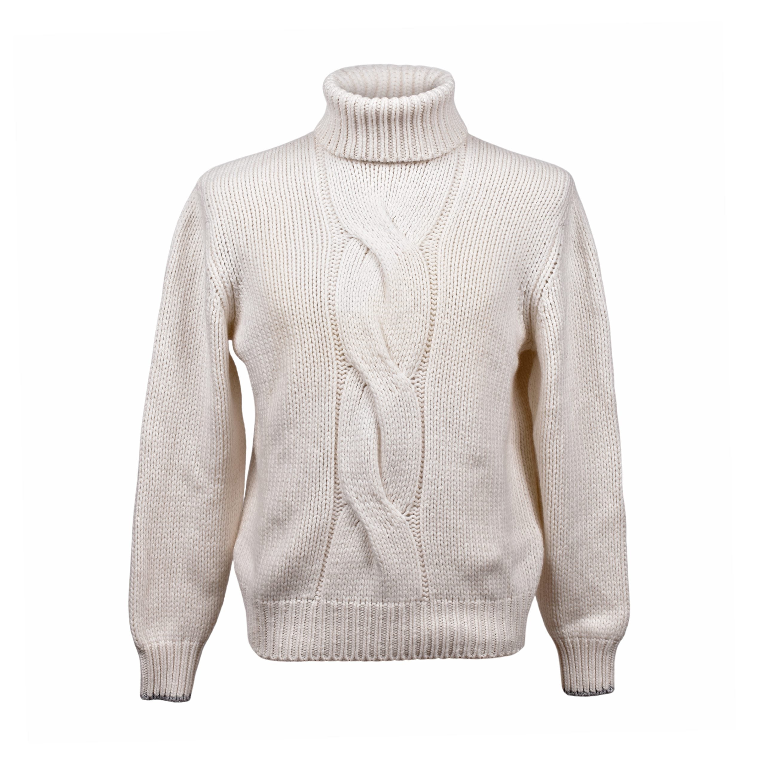 Brunello Cucinelli Beige Cashmere Men's Sweater