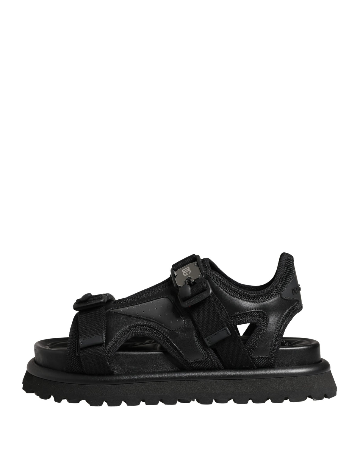 Dolce & Gabbana Black Logo Detailed Men Chunky Sandals Men's Shoes