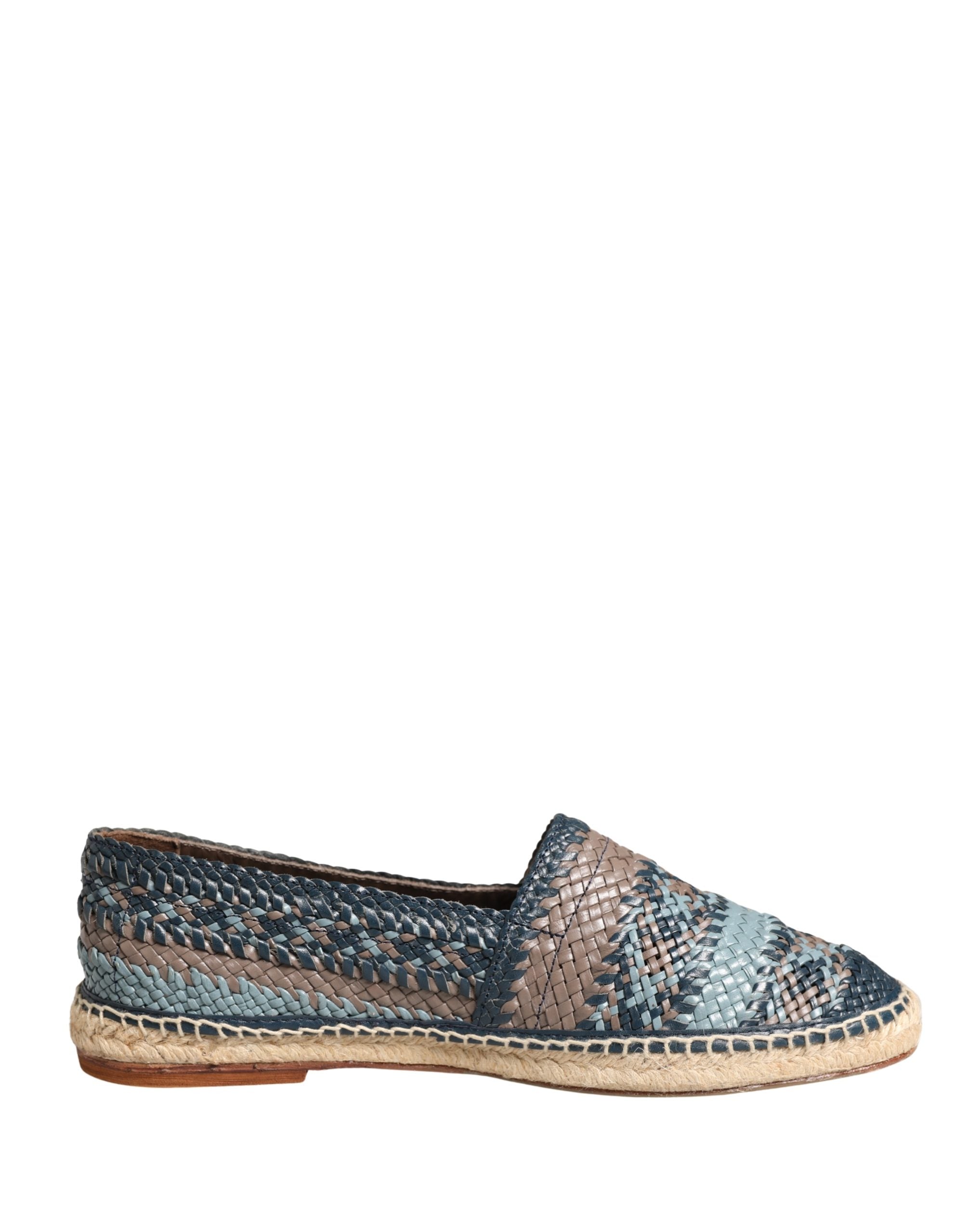 Dolce & Gabbana Blue Gray Slip On Buffalo Espadrille Men's Shoes (Pre-Owned)