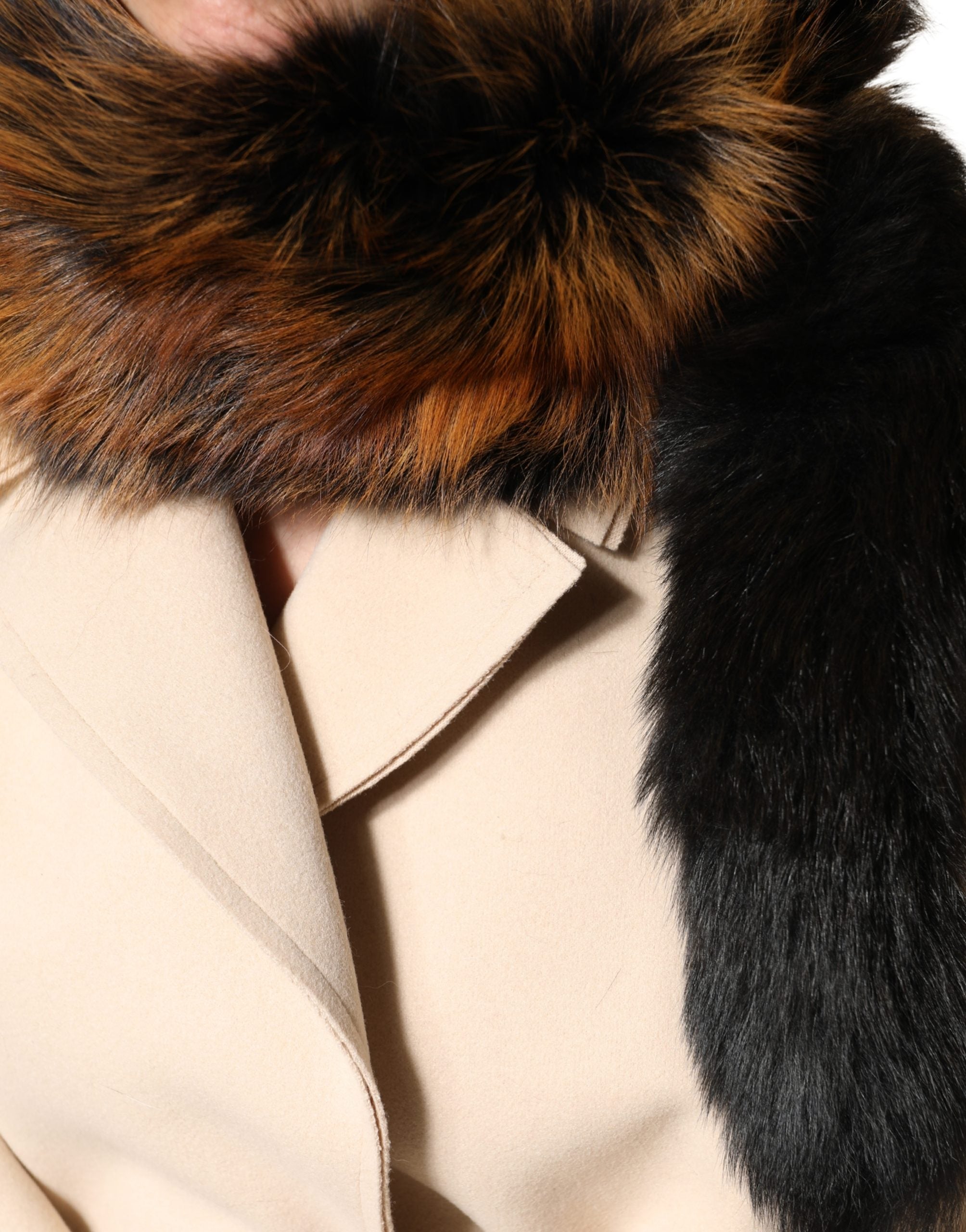 Dolce & Gabbana Brown Red Fox Fur Neck Warmer Winter Women's Scarf