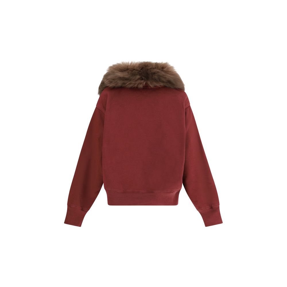 Prada Bordeaux Cotton Women's Sweatshirt