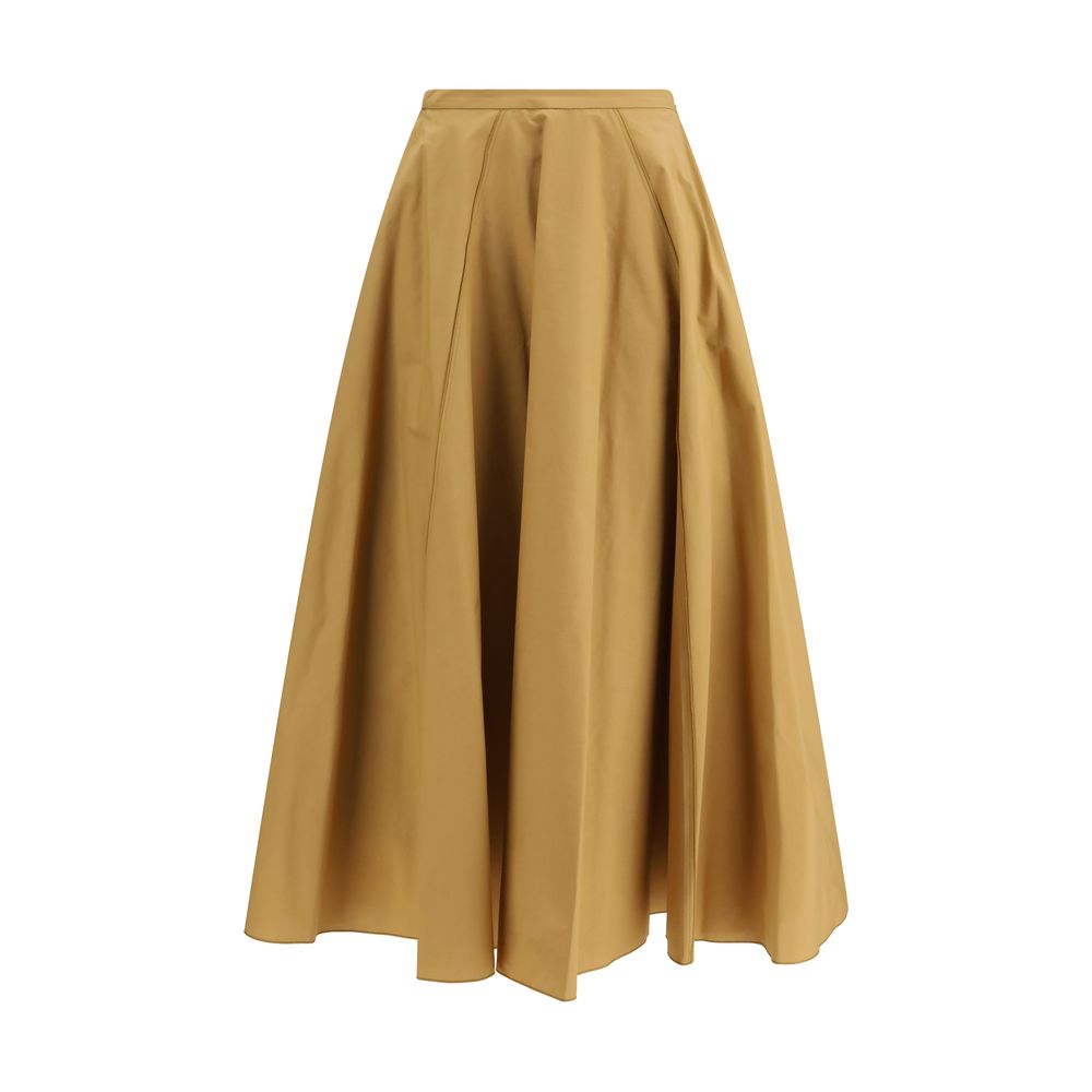 Forte_Forte Beige Cotton Long Women's Skirt