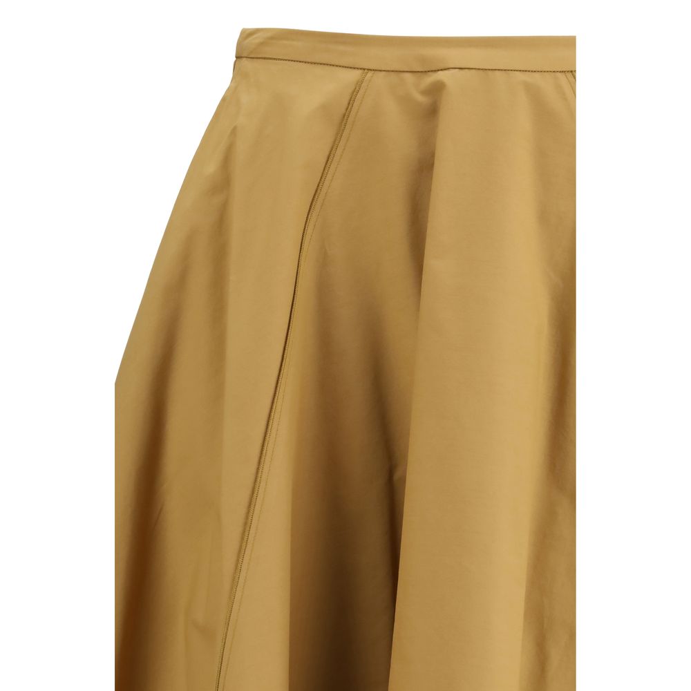 Forte_Forte Beige Cotton Long Women's Skirt