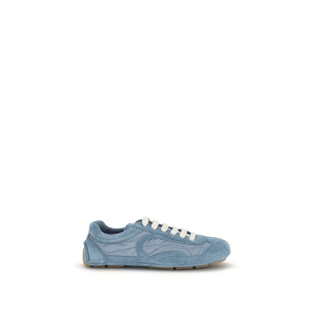 Prada Blue Lamb Ovis Aries Athletic Women's Sneakers