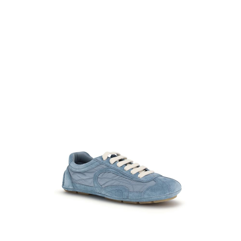 Prada Blue Lamb Ovis Aries Athletic Women's Sneakers