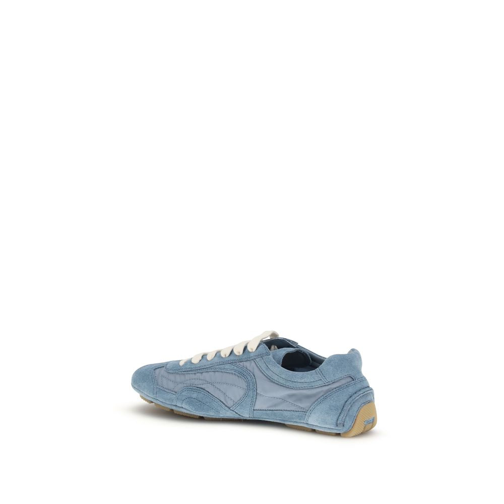 Prada Blue Lamb Ovis Aries Athletic Women's Sneakers