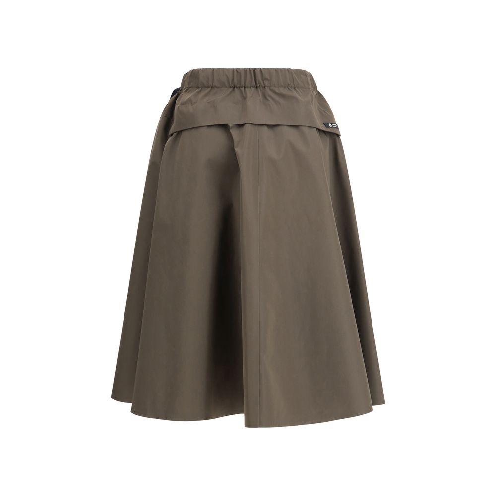 Prada Bicolor Recycled Polyester Midi Women's Skirt