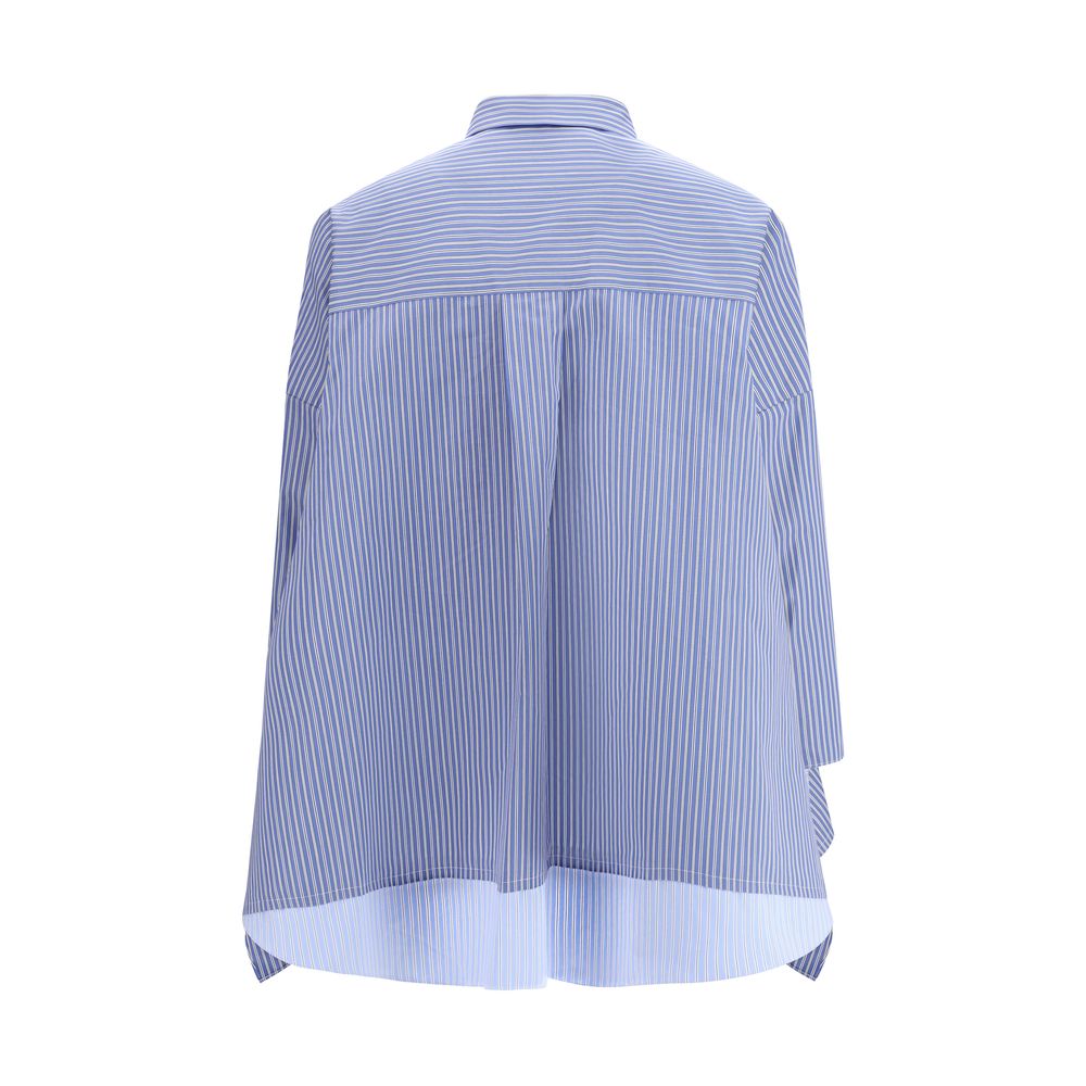 Sacai Blue Cotton Pattern Women's Shirt