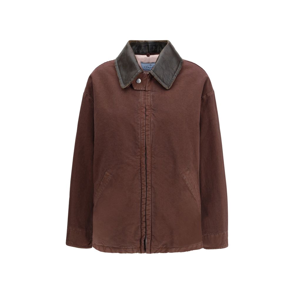 Prada Brown Cotton Women's Coat