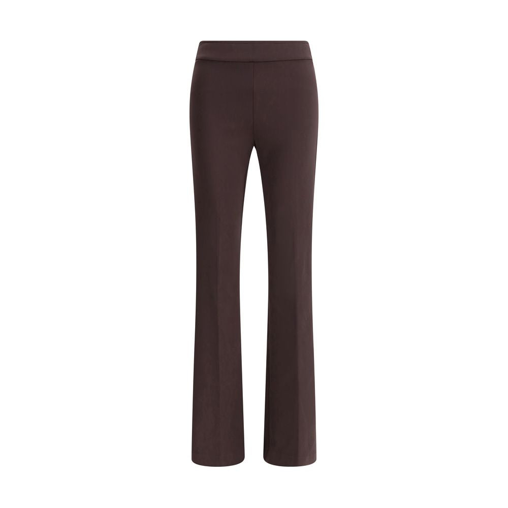 Avenue Montaigne Brown Elastane Flared Women's Pants