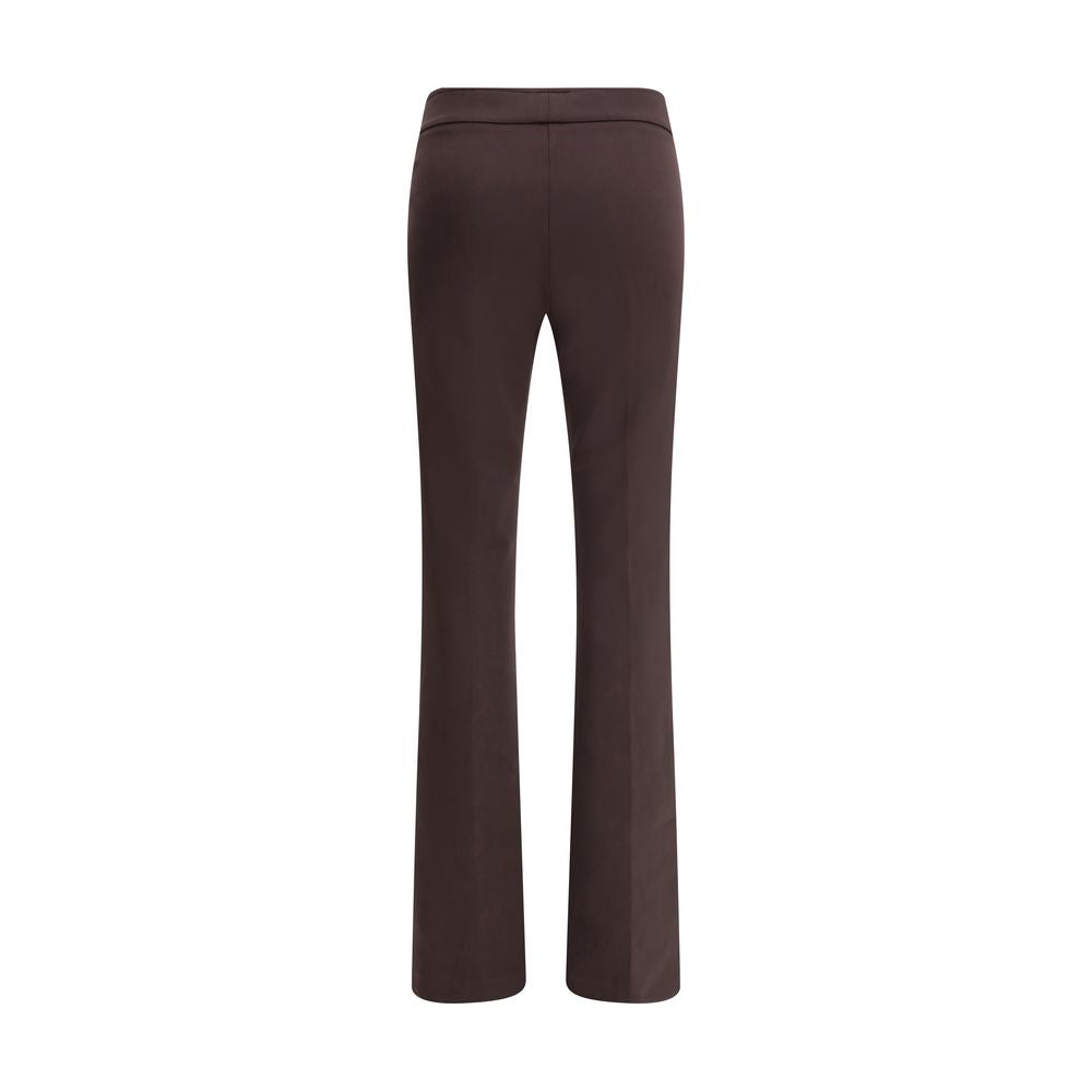 Avenue Montaigne Brown Elastane Flared Women's Pants