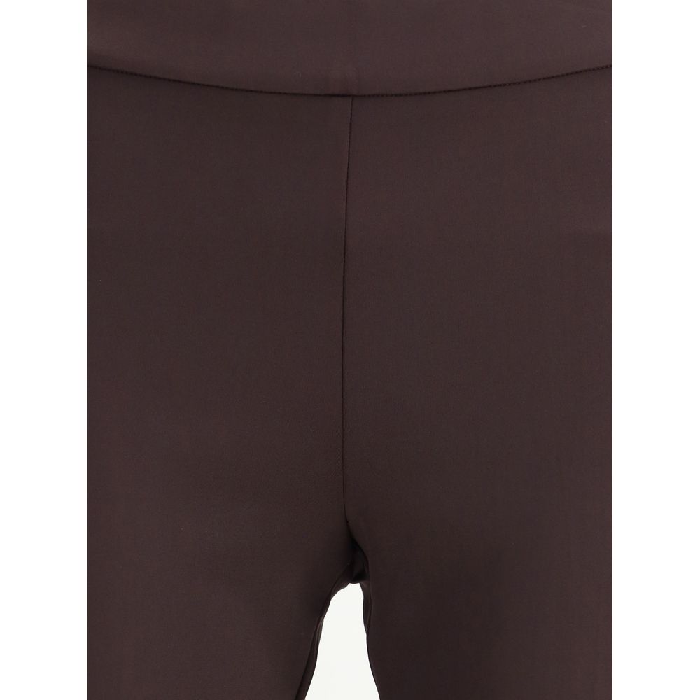Avenue Montaigne Brown Elastane Flared Women's Pants