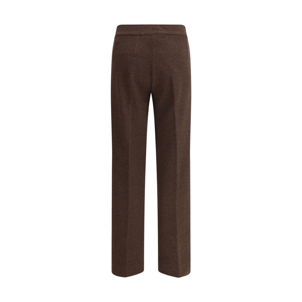 Avenue Montaigne Brown Polyester Casual Women's Pants