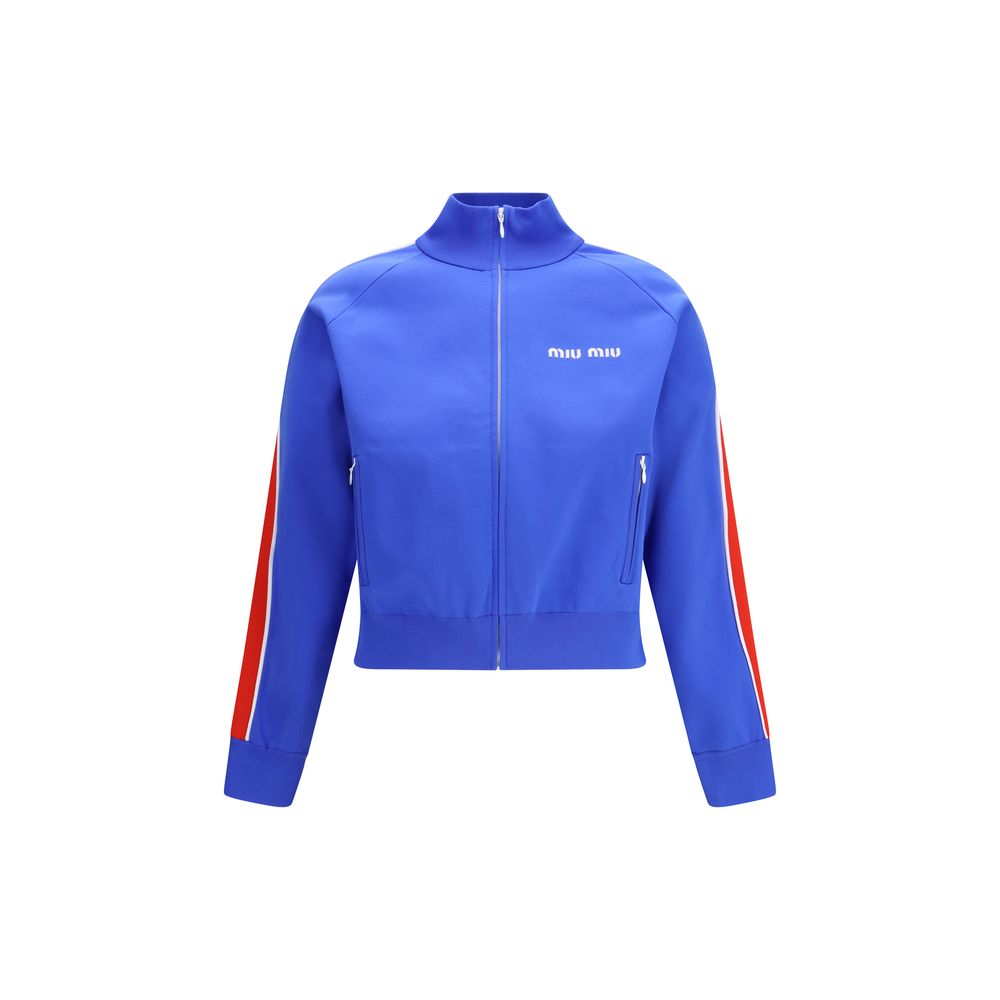 Miu Miu Blue Polyamide Women's Sweatshirt