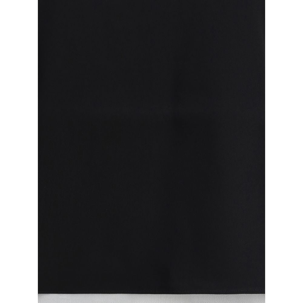 SA SU PHI Black Silk Sleeveles Women's T-Shirt