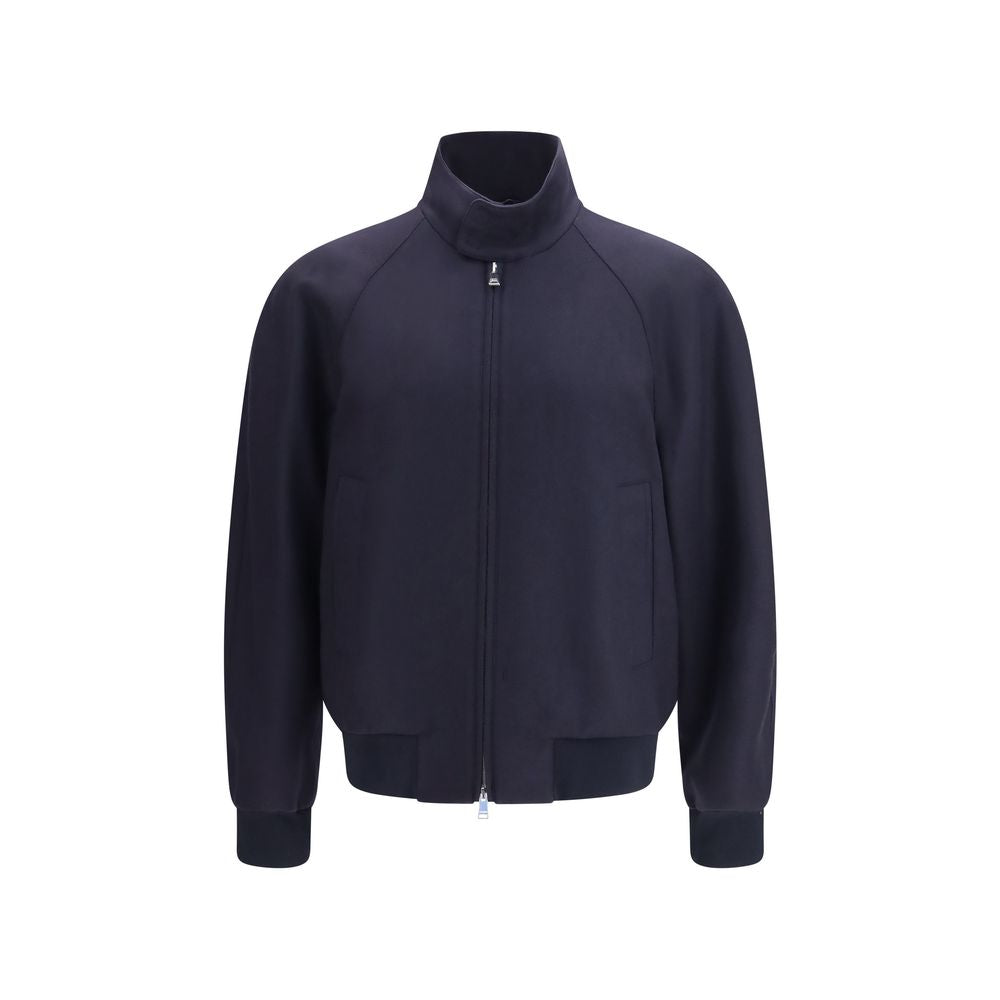 Fendi Blue Cashmere Men's Bomber