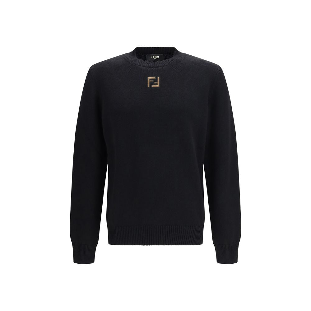 Fendi Black Wool Oves Aries Men's Sweatshirt