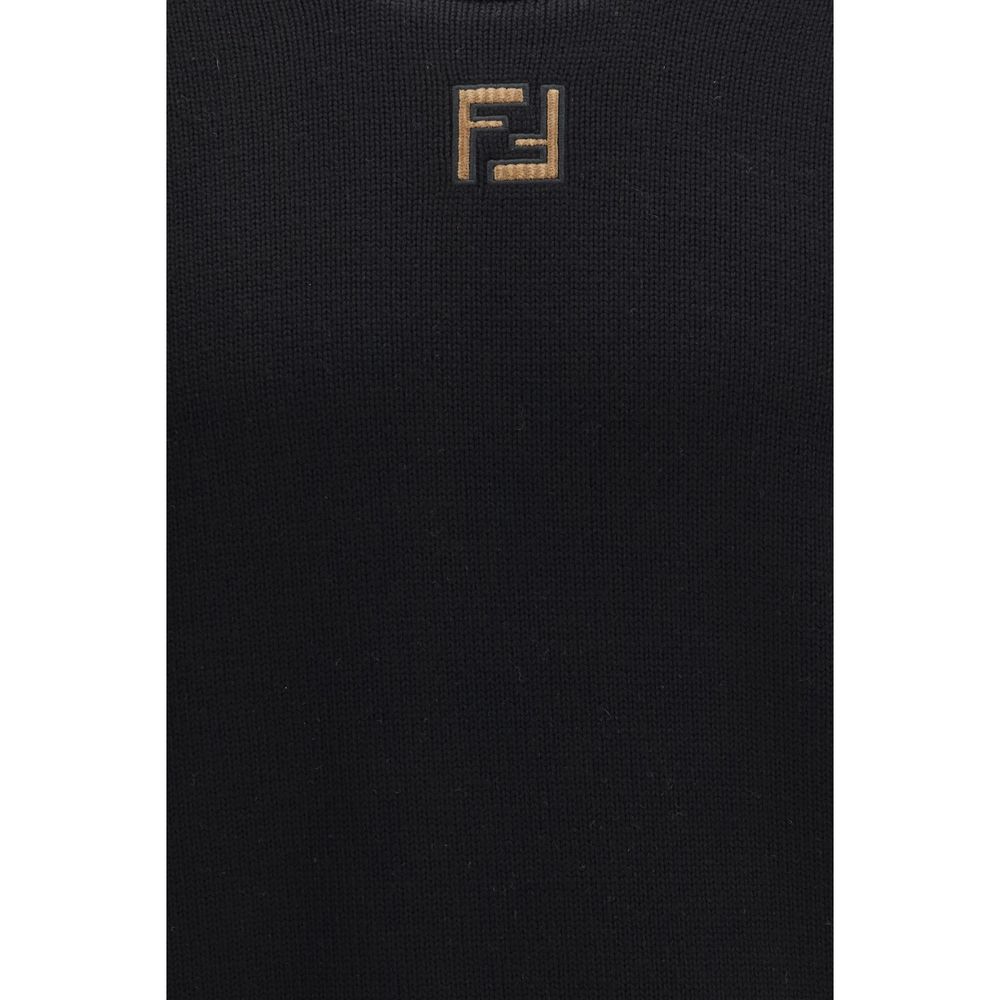 Fendi Black Wool Oves Aries Men's Sweatshirt
