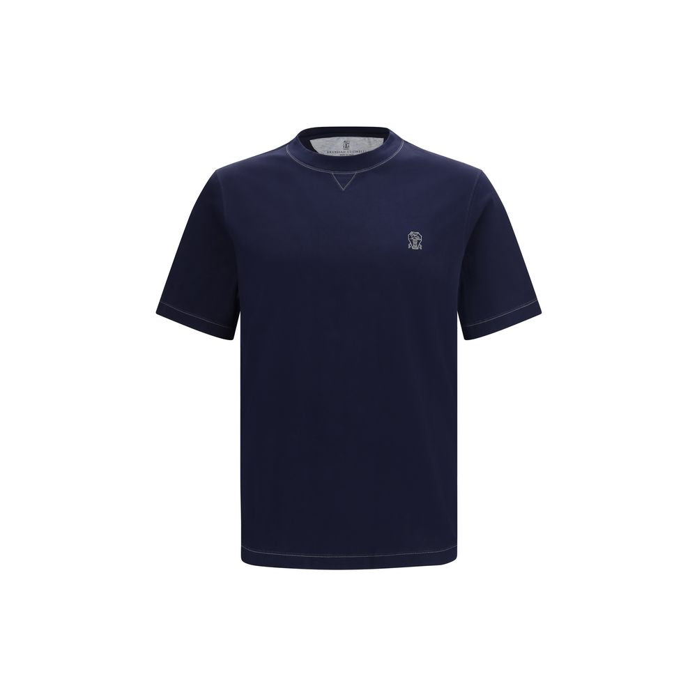 Brunello Cucinelli Blue Cotton Men's T-Shirt