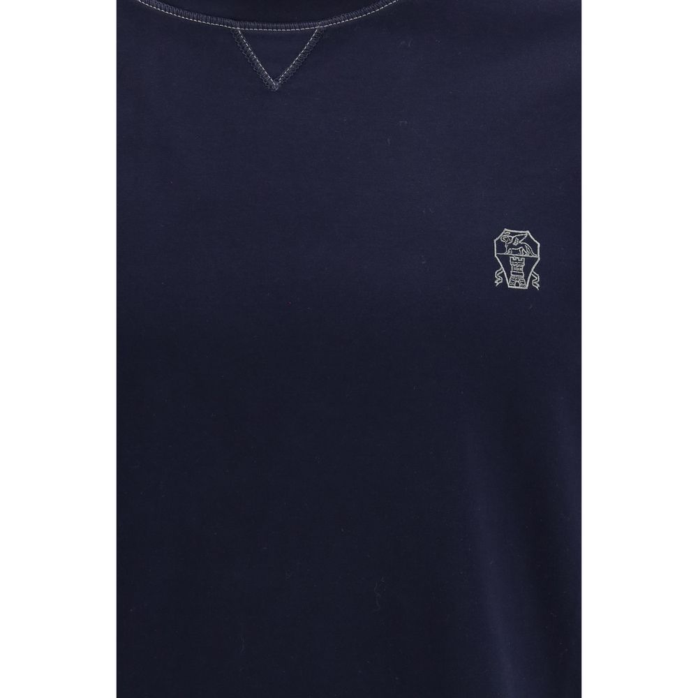 Brunello Cucinelli Blue Cotton Men's T-Shirt
