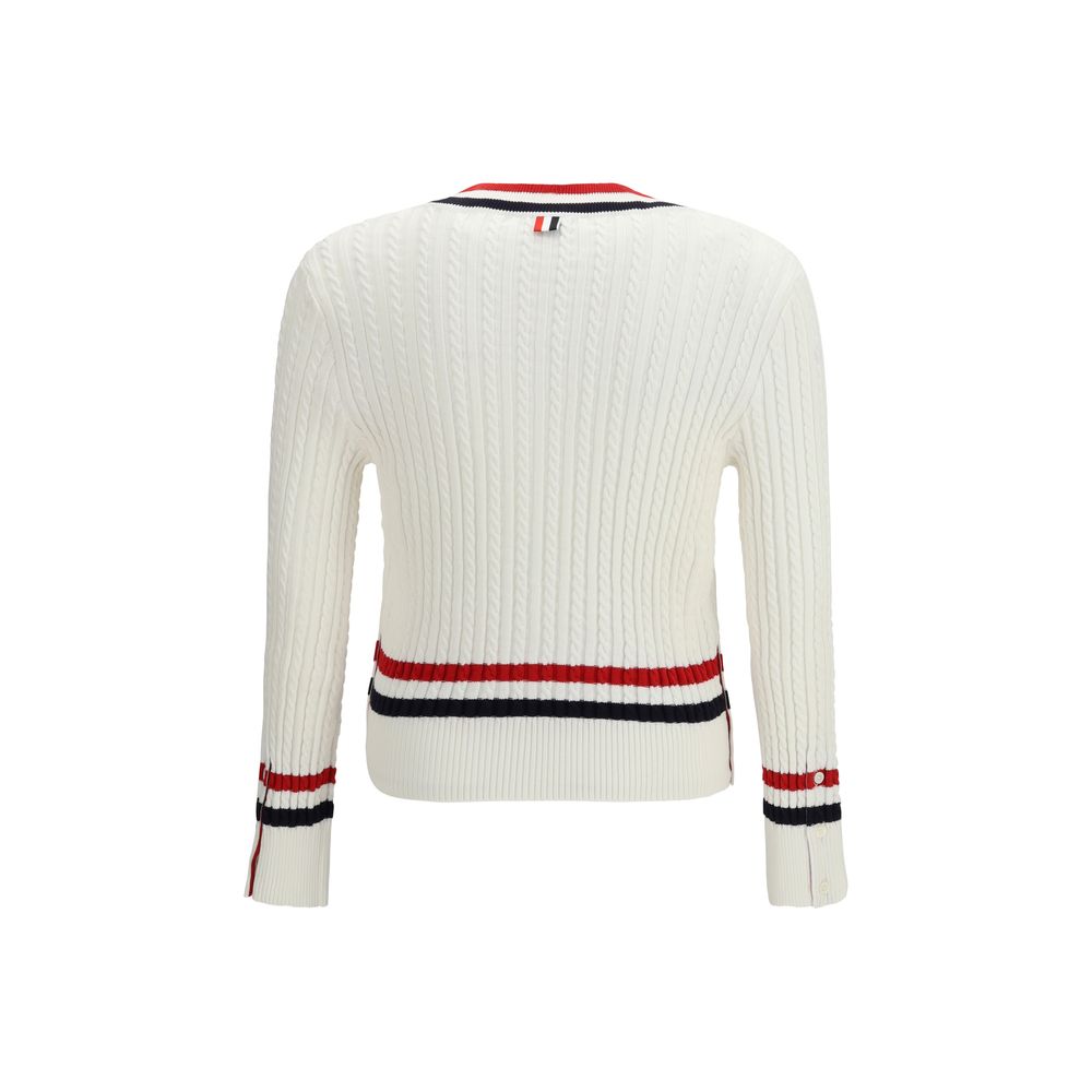 Thom Browne White Cotton Men's Sweatshirt