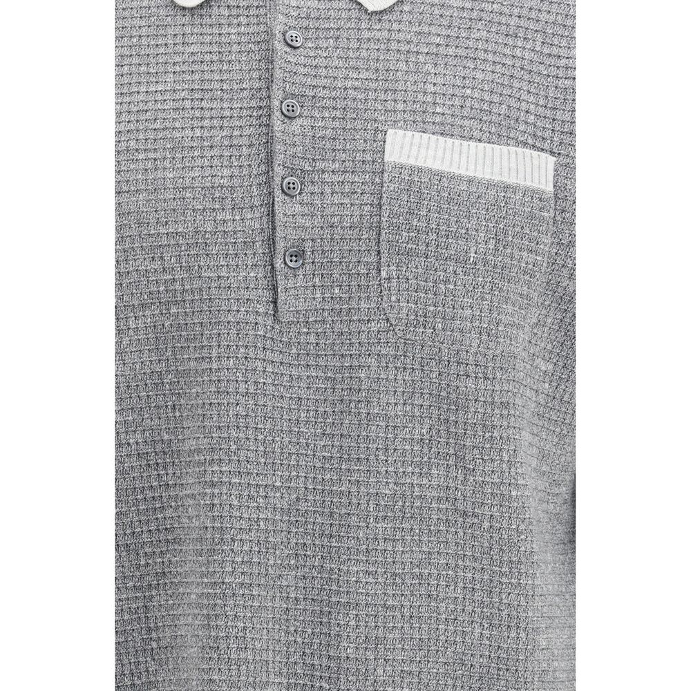 Thom Browne Gray Linen Dress Men's Shirt