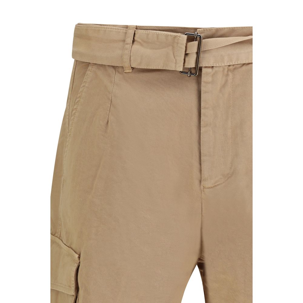 Laneus Beige Cotton Bermuda Men's Shorts