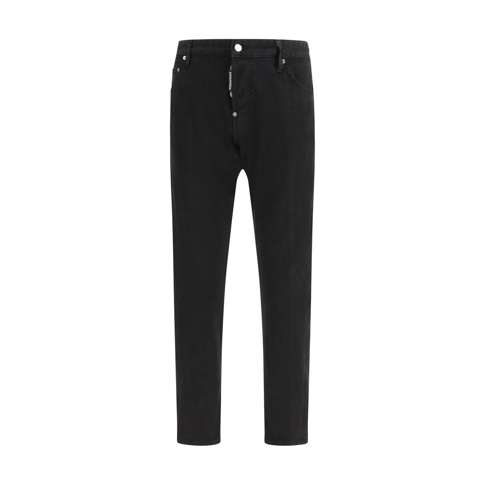 Dsquared² Black Cotton Slim Fit Men's Jeans