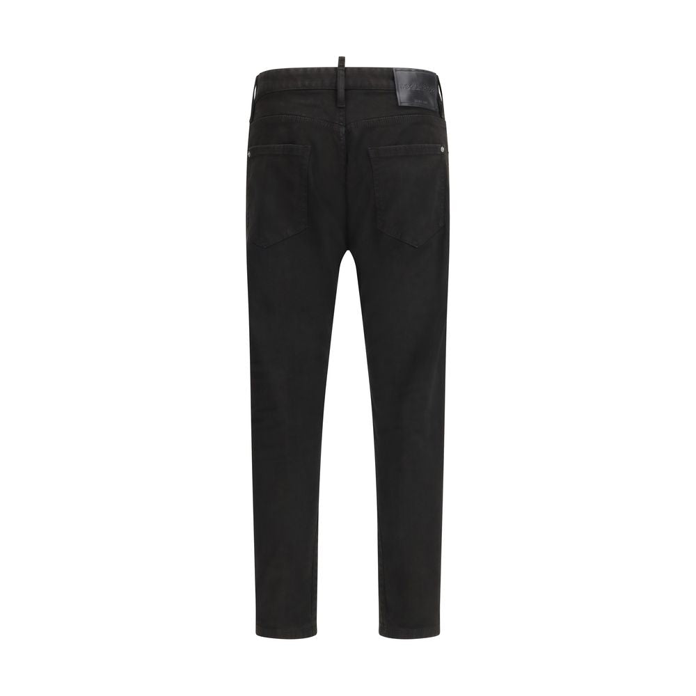 Dsquared² Black Cotton Slim Fit Men's Jeans