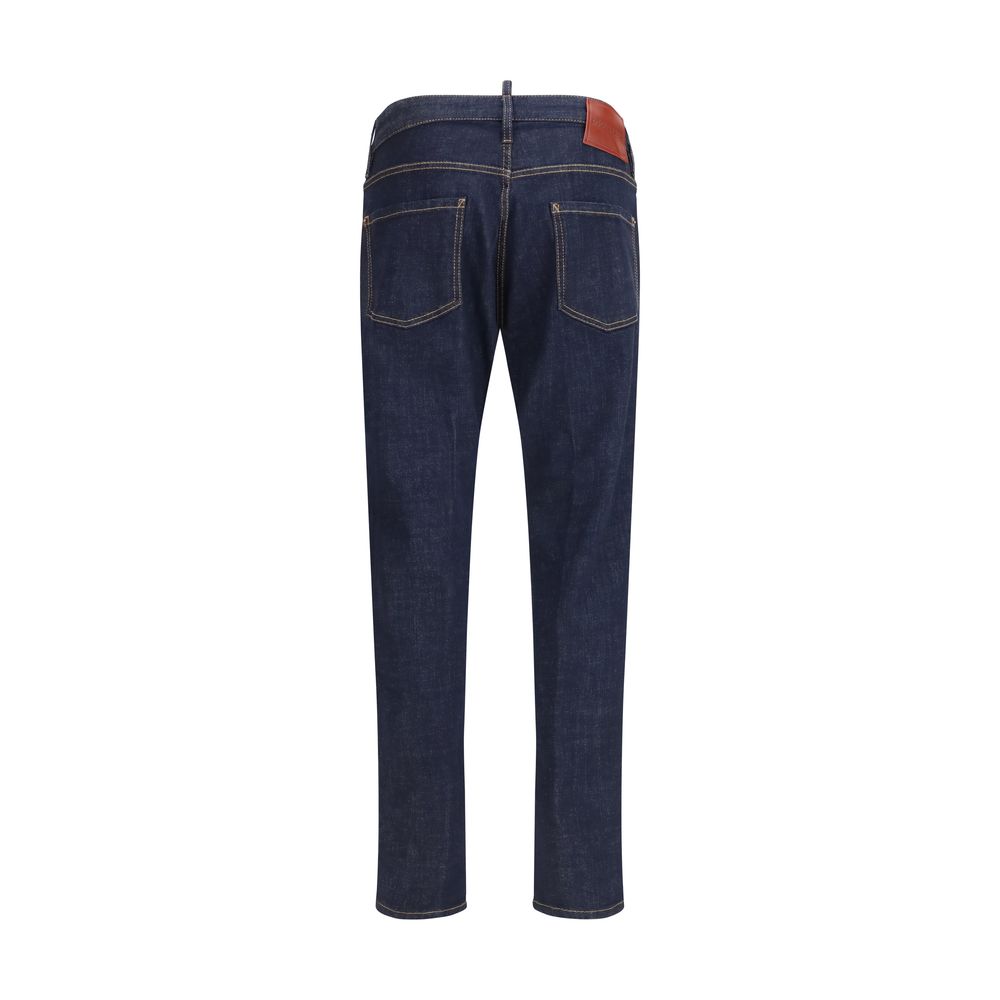 Dsquared² Blue Cotton Straight-Leg Men's Jeans