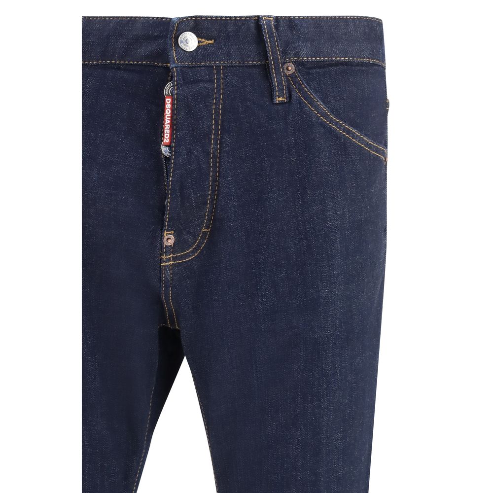 Dsquared² Blue Cotton Straight-Leg Men's Jeans