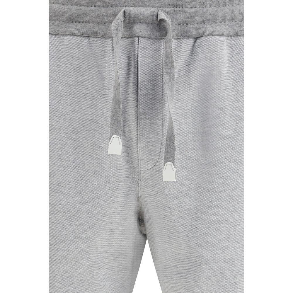 Brioni Gray Cotton Joggers (Workout Men's Pants)