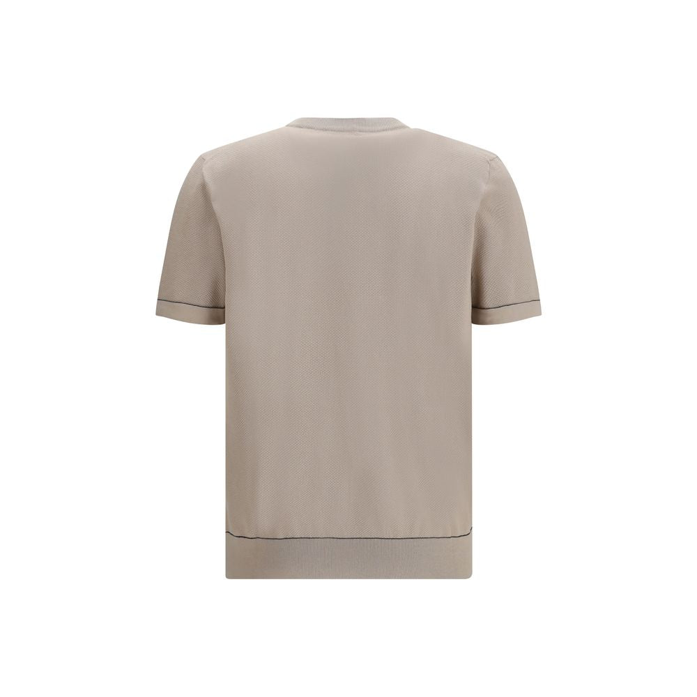 Brioni Beige Cotton Men's T-Shirt