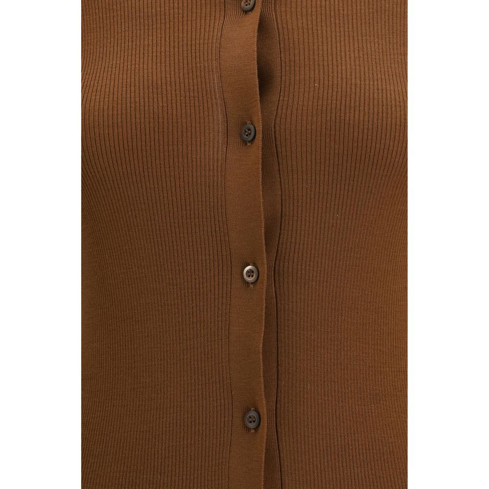 Prada Brown Wool Women's Cardigan