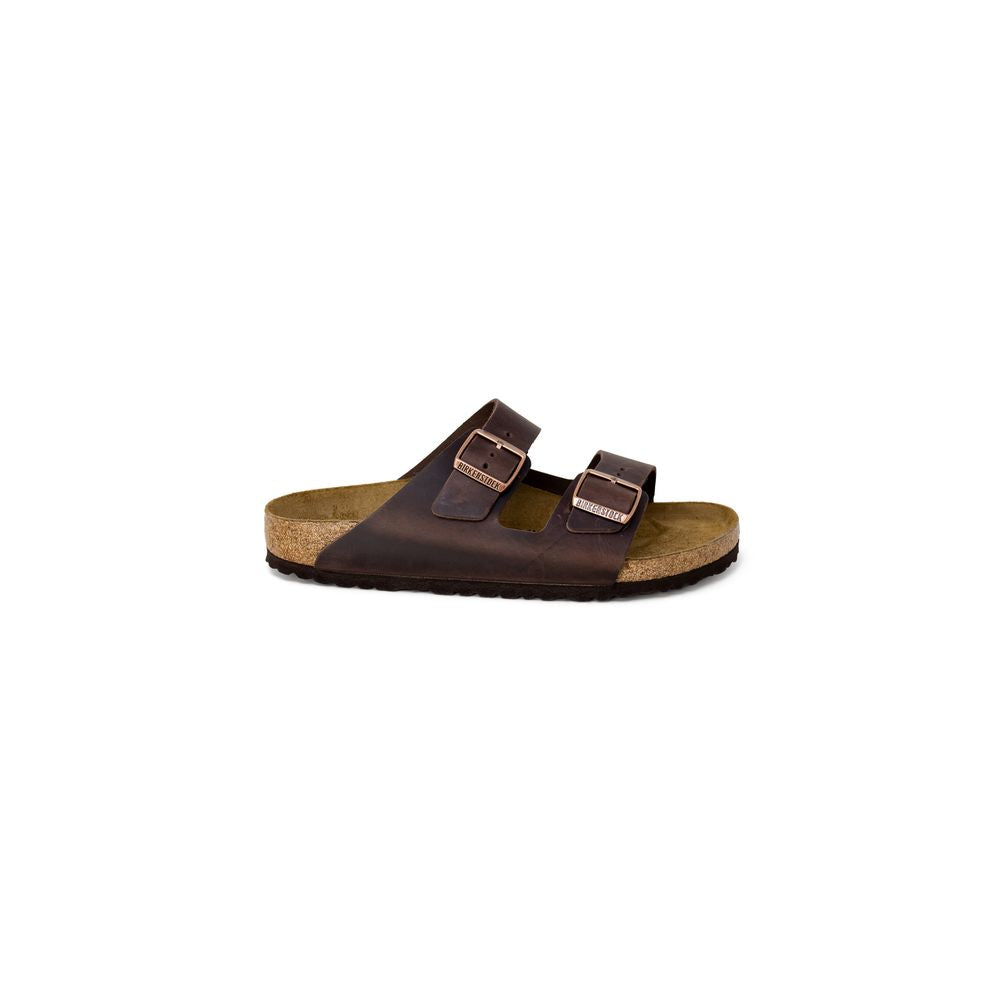 Birkenstock Brown Leather Men's Slippers