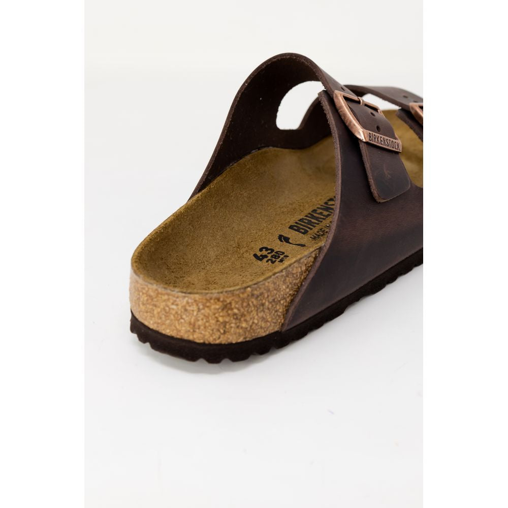Birkenstock Brown Leather Men's Slippers