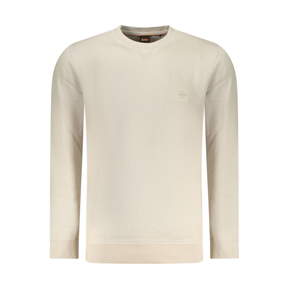 Hugo Boss Beige Cotton Men Men's Sweatshirt