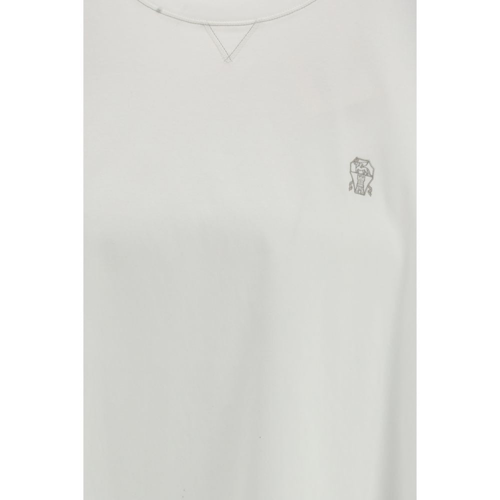 Brunello Cucinelli White Cotton Men's T-Shirt