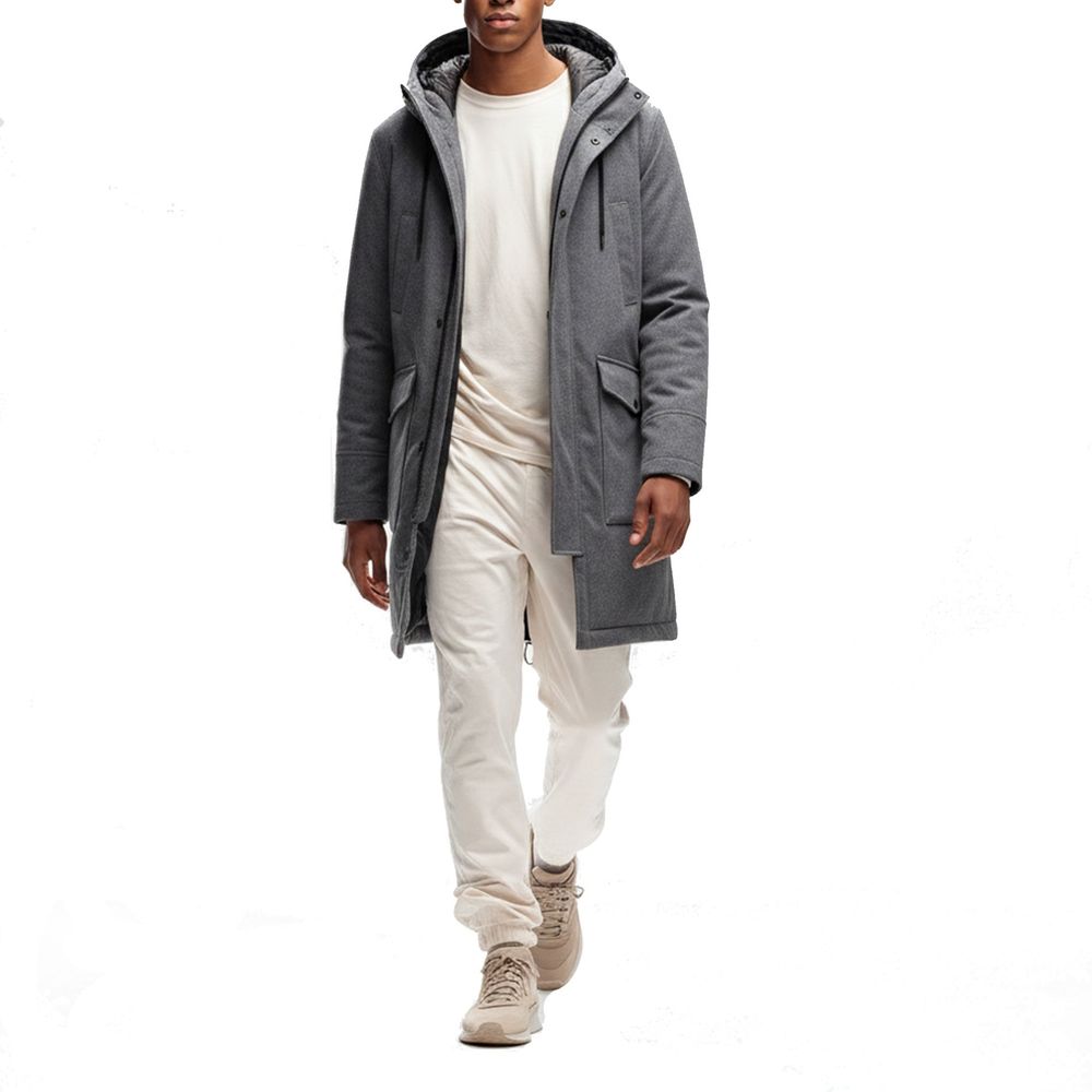 Herno Gray Cashmere Men's Coat