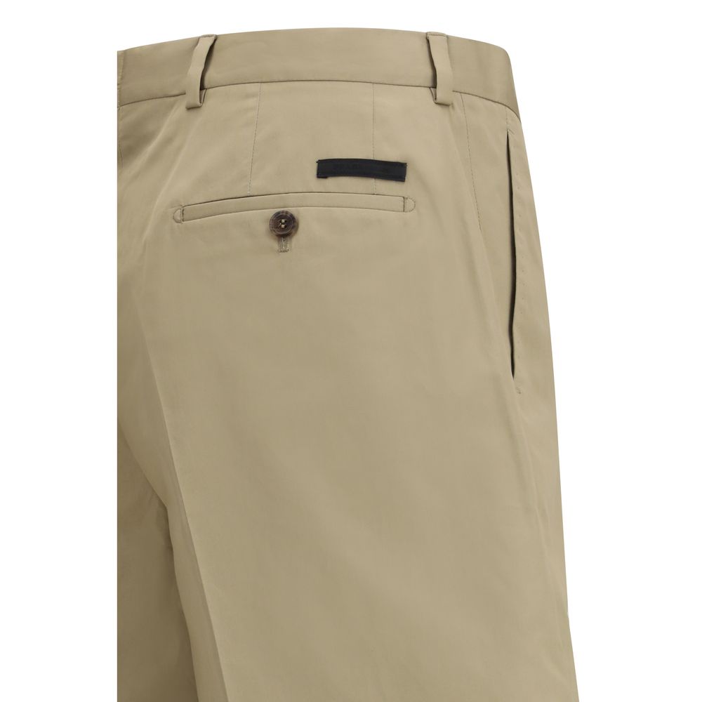 Prada Beige Cotton Bermuda Men's Shorts