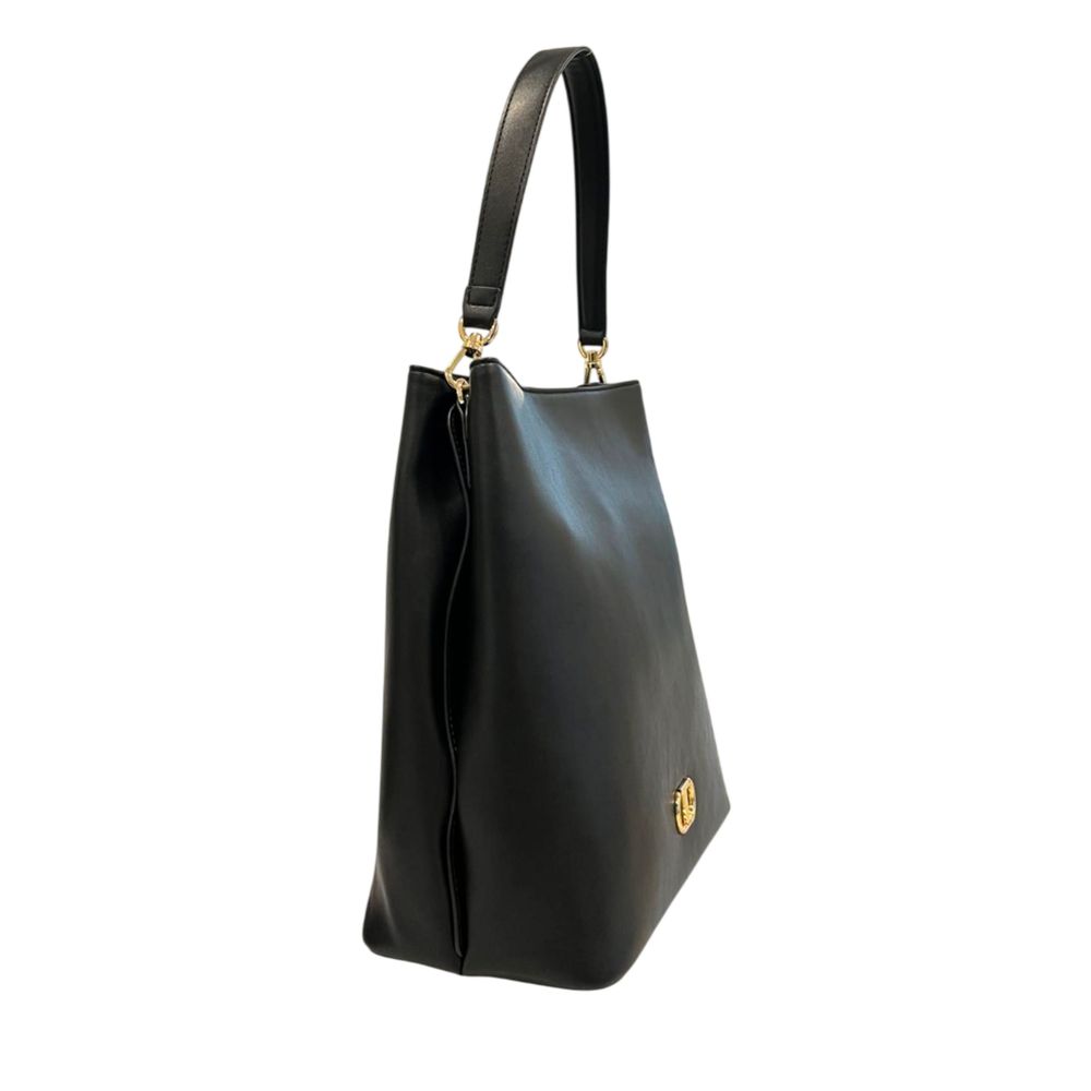 Twinset Black PU Women Shoulder Women's Bag