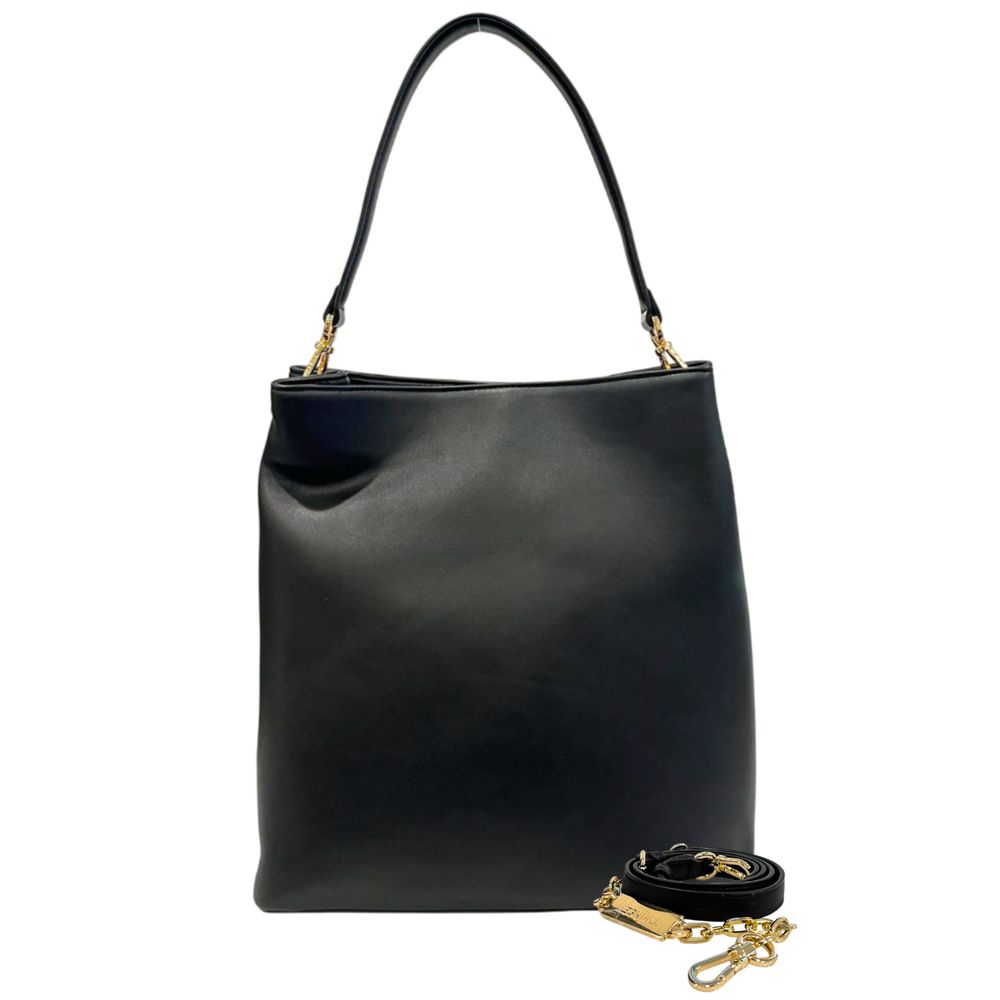 Twinset Black PU Women Shoulder Women's Bag