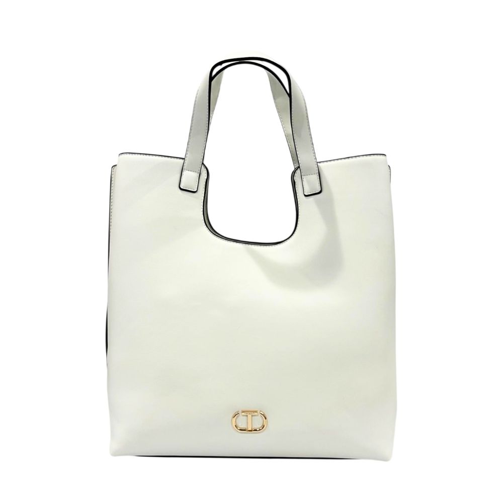 Twinset White PU Women Women's Handbag